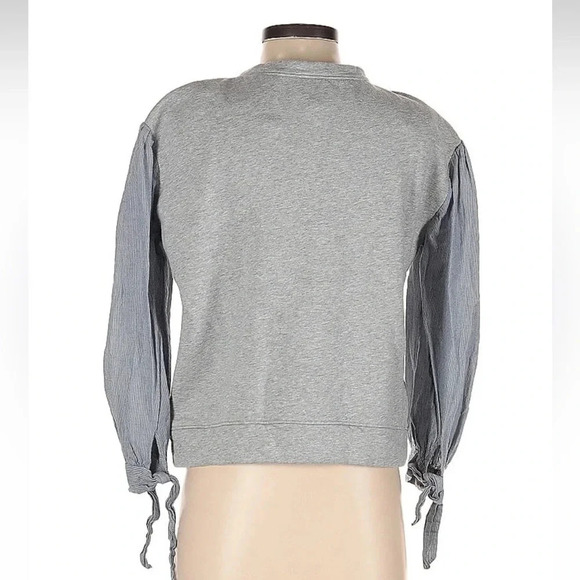 La Vie Rebecca Taylor Mixed-Media Cotton Sweatshirt Women’s Size XS - Picture 3 of 5